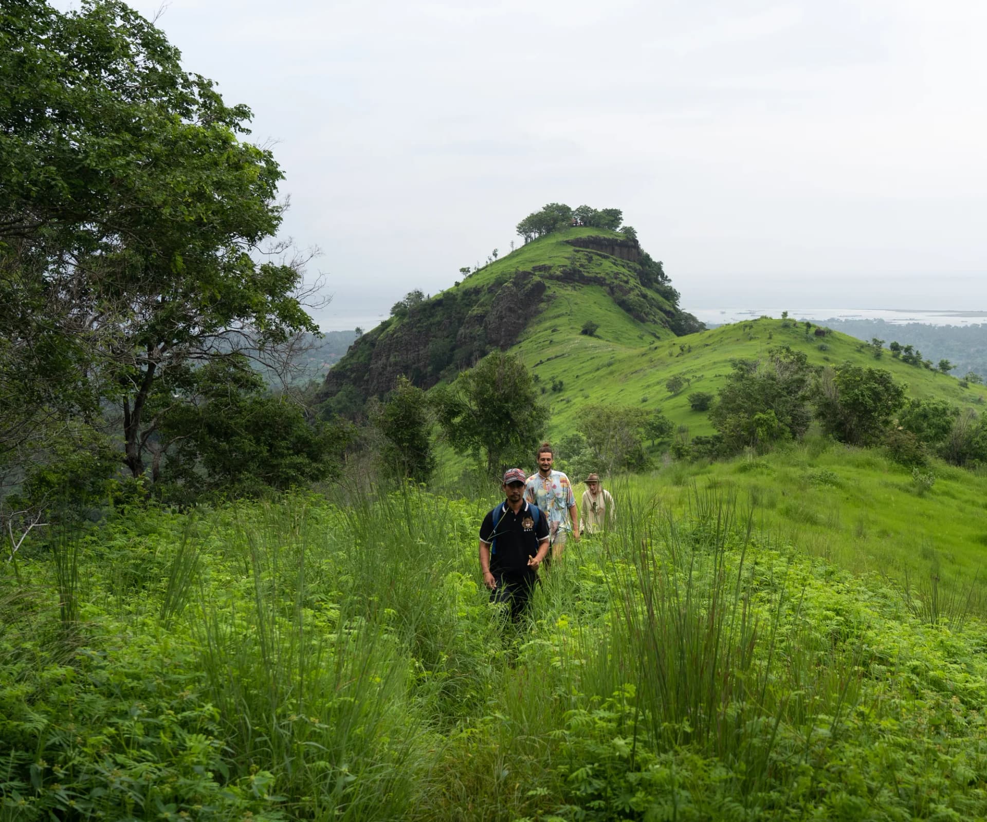 Traditional stone paths and terraced landscapes in Bali