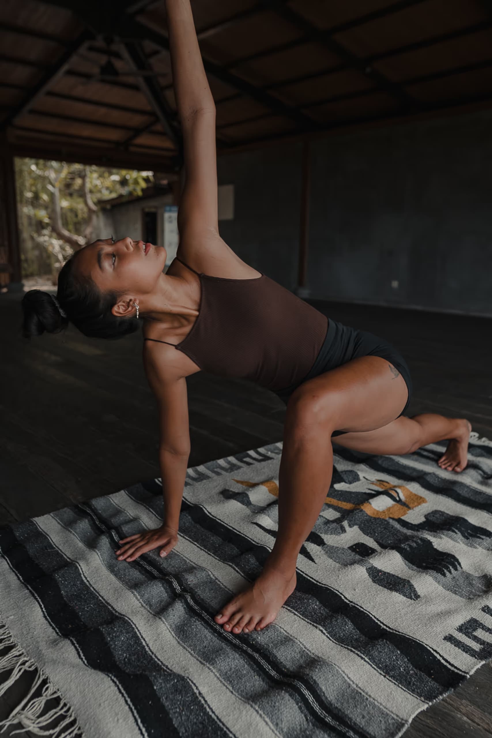 Peaceful meditation session in serene natural setting