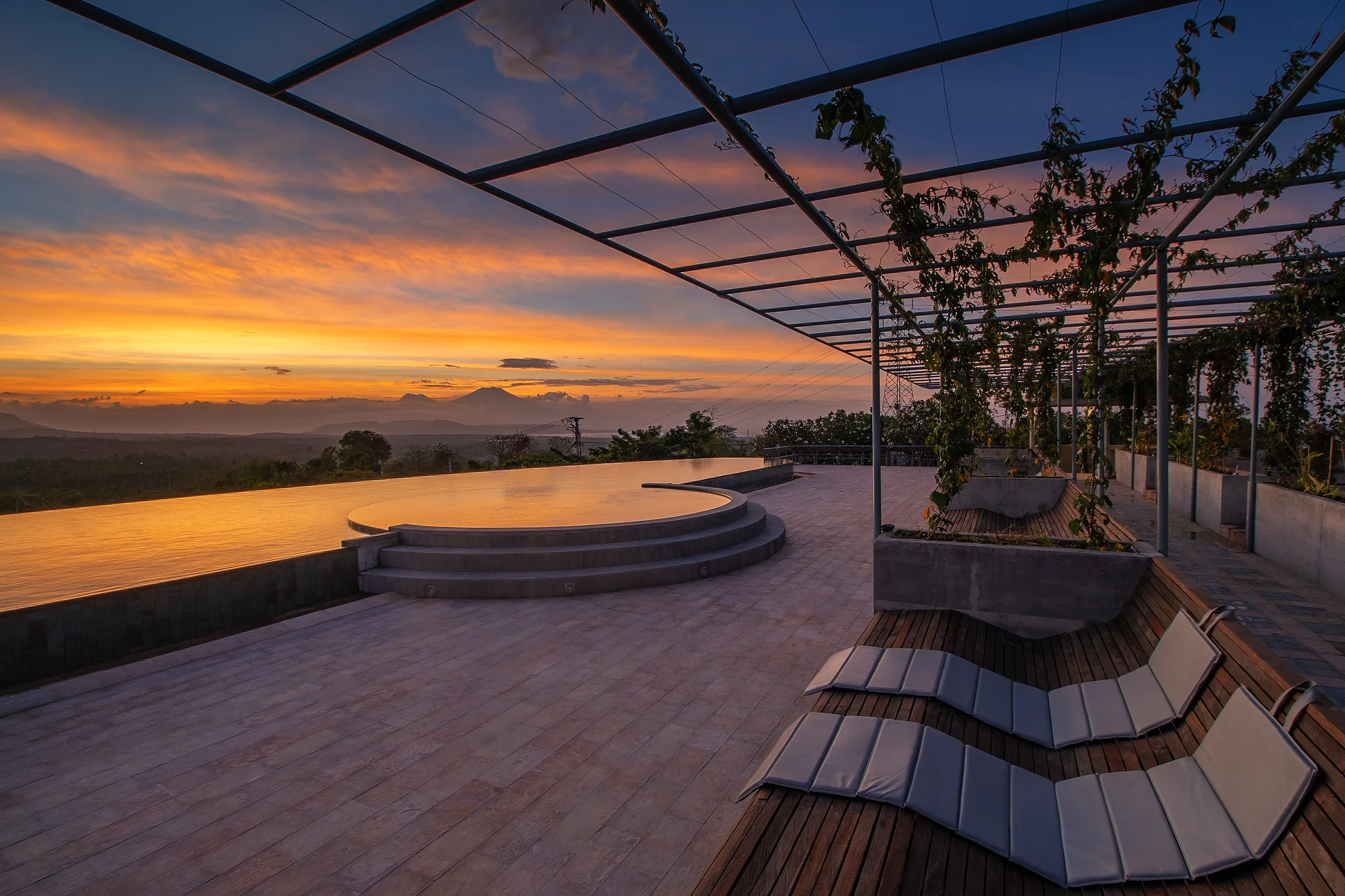 Infinity pool in Bali showcasing tropical luxury