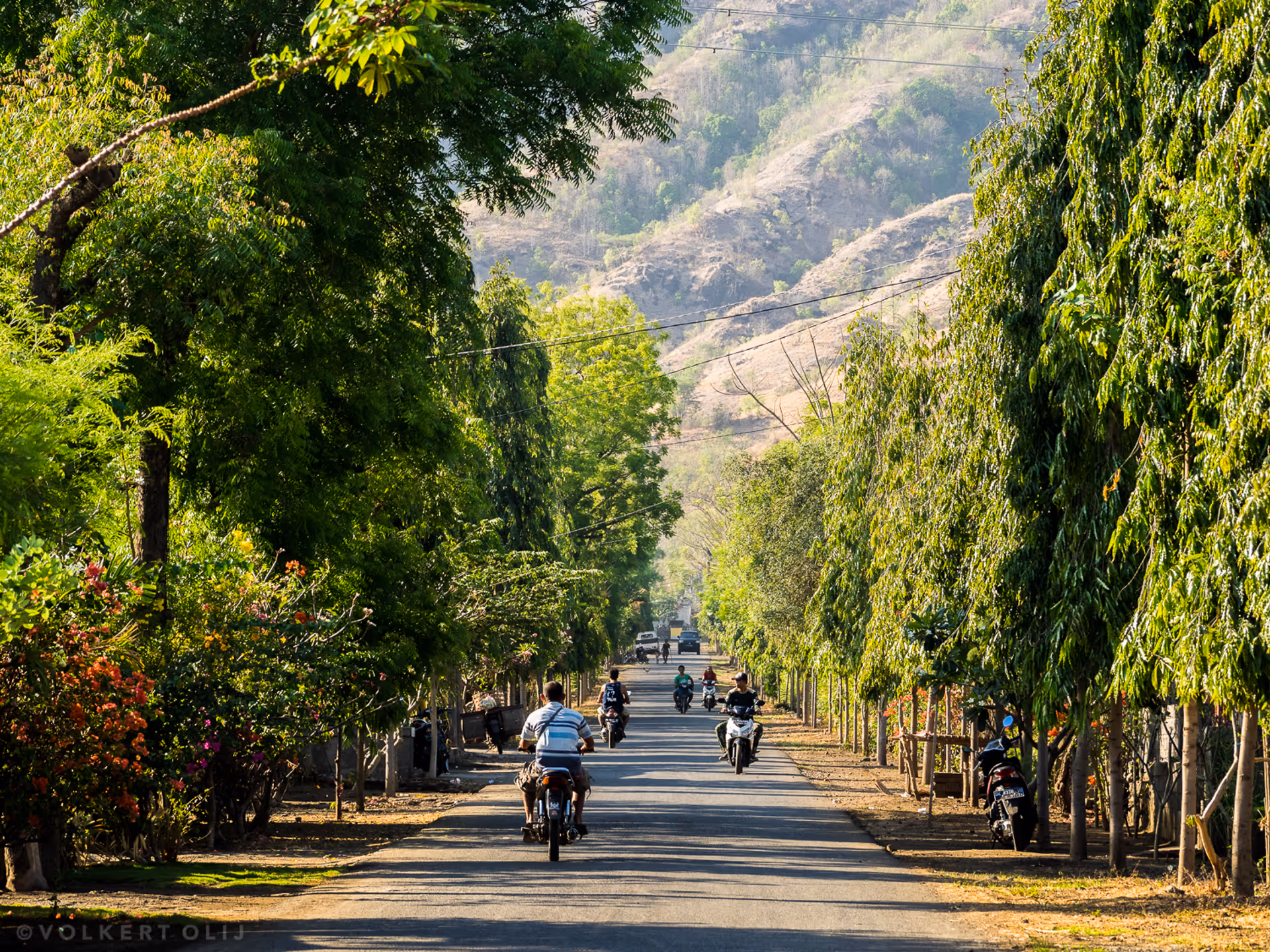 Evening atmosphere in village streets during Ramadan