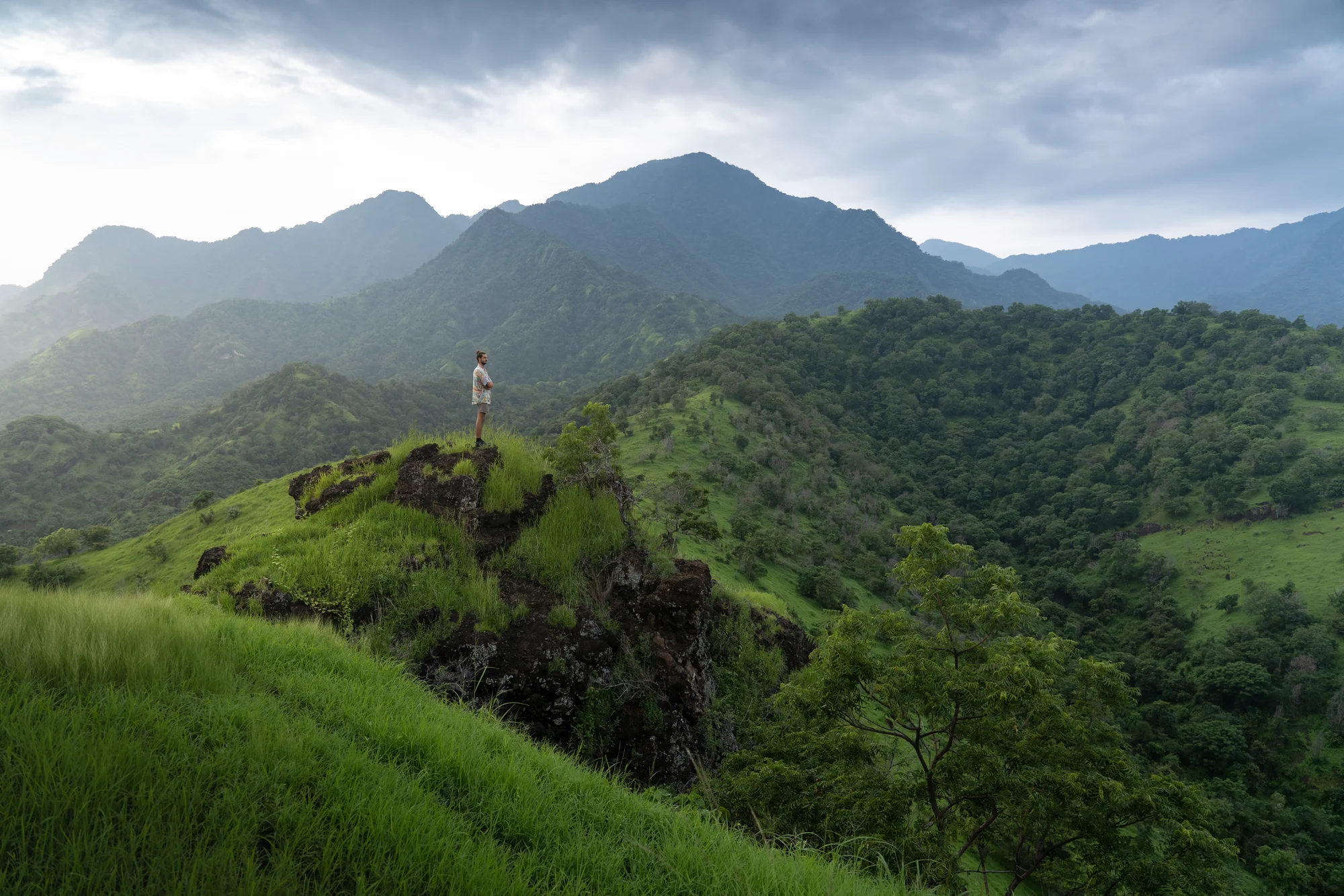 Scenic hiking trails through lush tropical hills and mountains at Sumberkima Hill