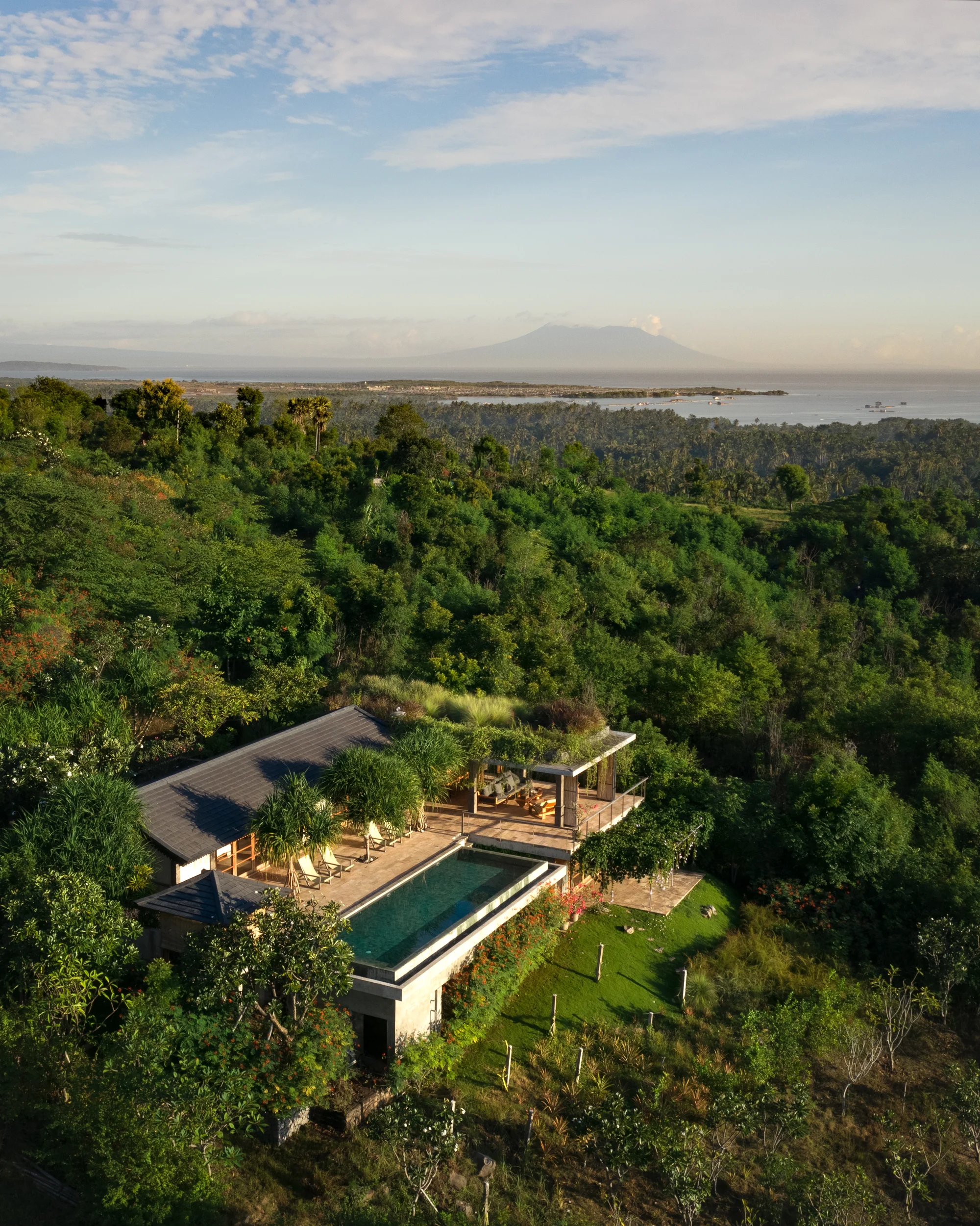 Villa Barong exterior with modern tropical design