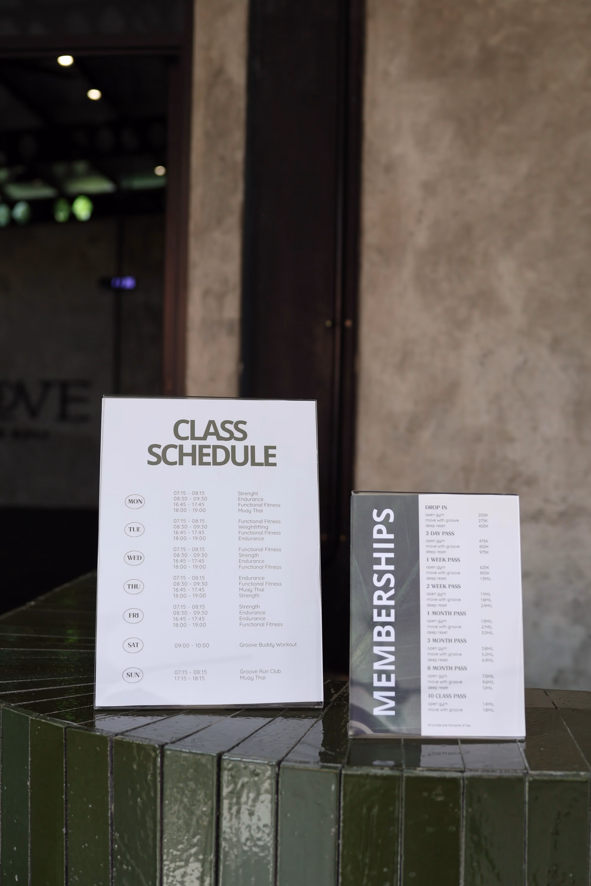 Groove Fitness Bali weekly class schedule and memberships