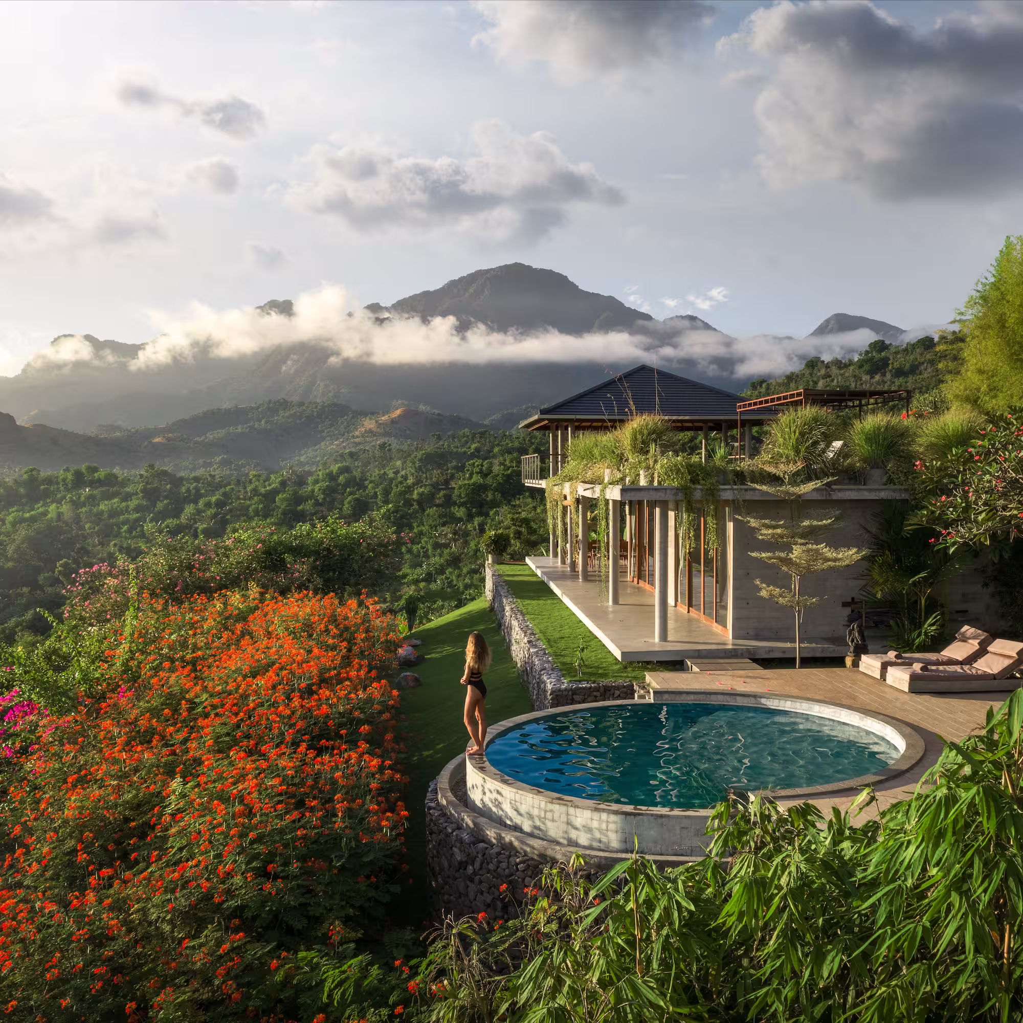Beautifully designed villa interior at Sumberkima Hill