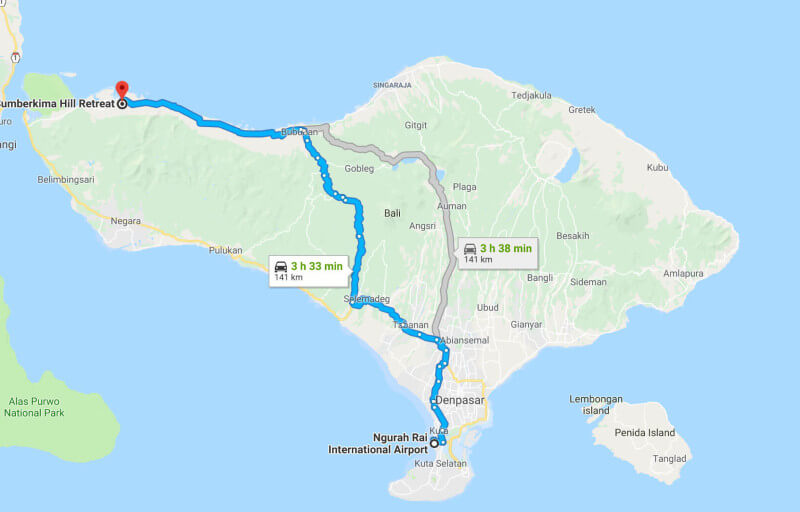 Route 2 - The Pupuan route map