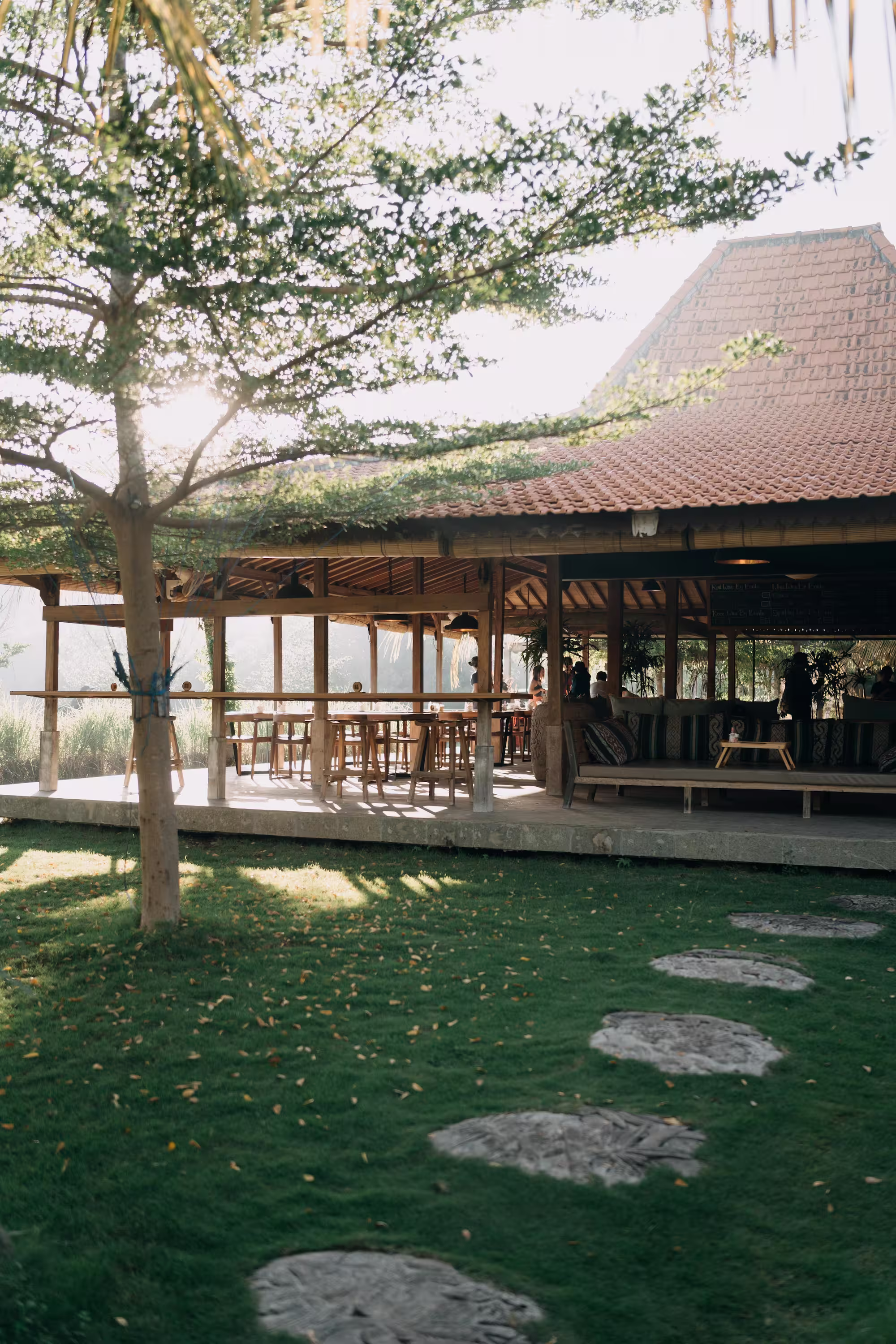 Peaceful dining at traditional Joglo-style Mangroove Bay Restaurant