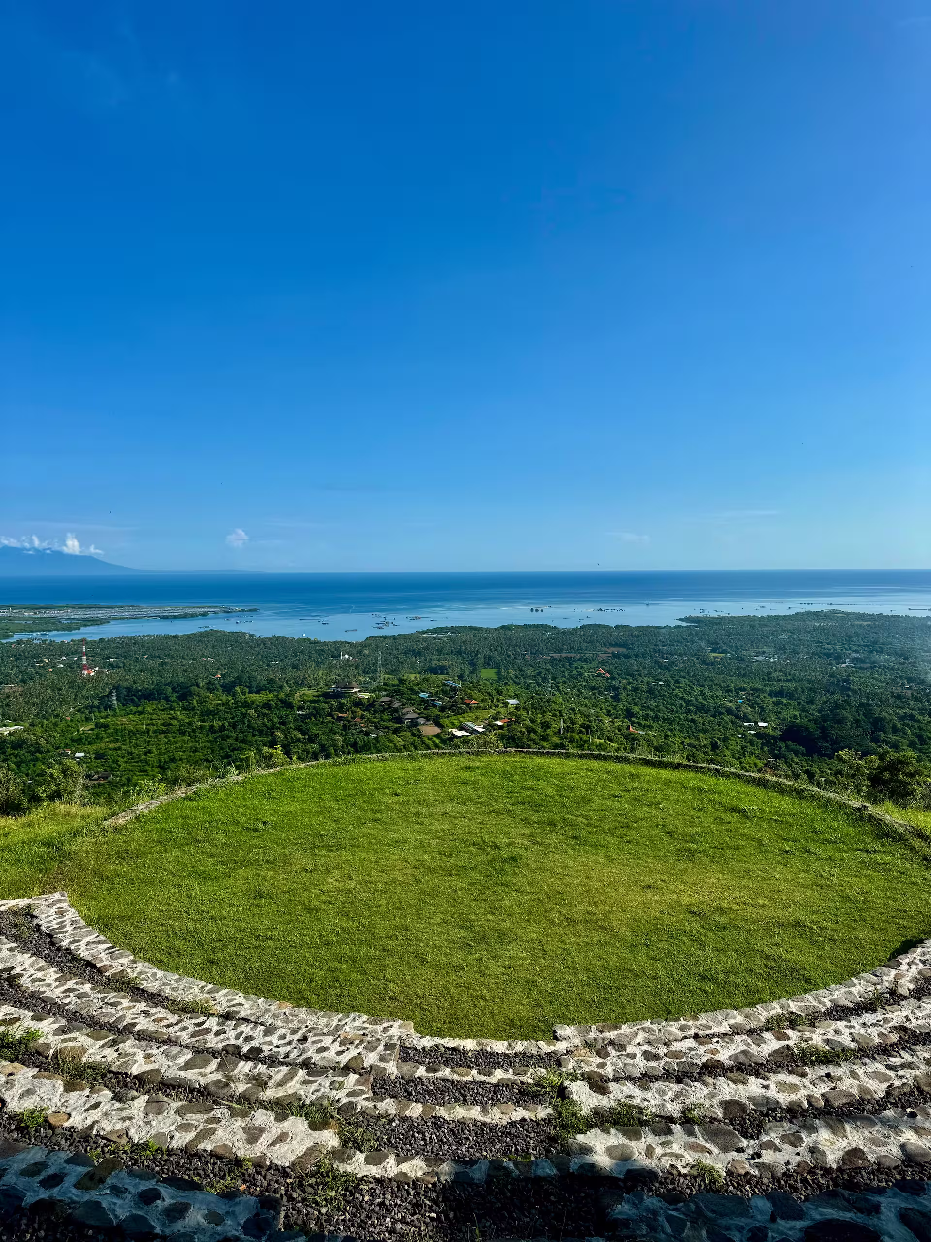 Natural grassy amphitheatre showcasing the scenic landscape setting