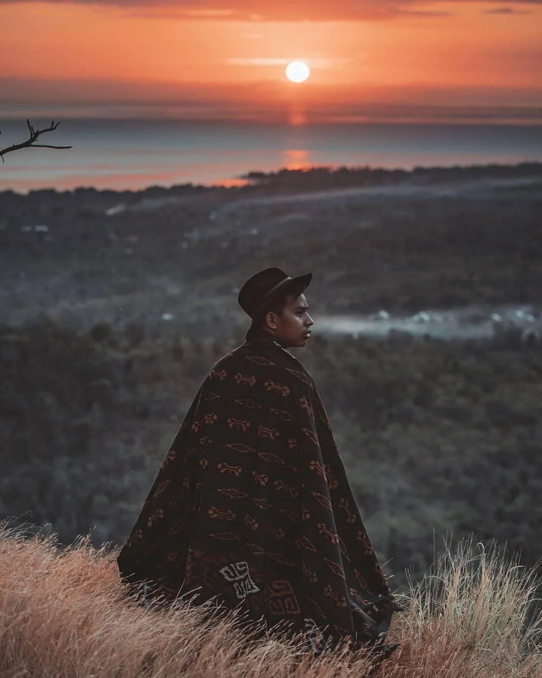 Panoramic view from Sumberkima Hill overlooking the valley