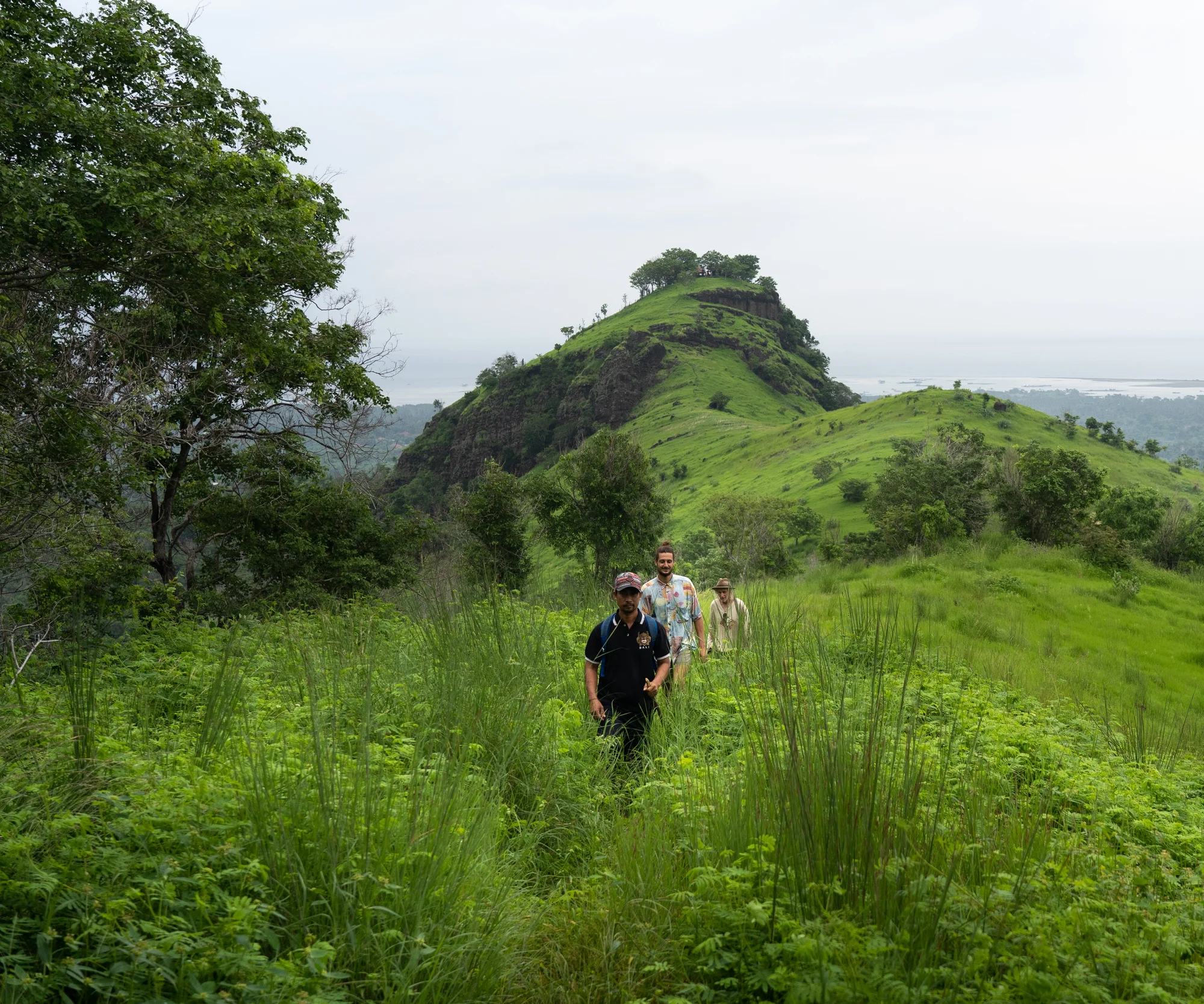 Traditional stone paths and terraced landscapes in Bali