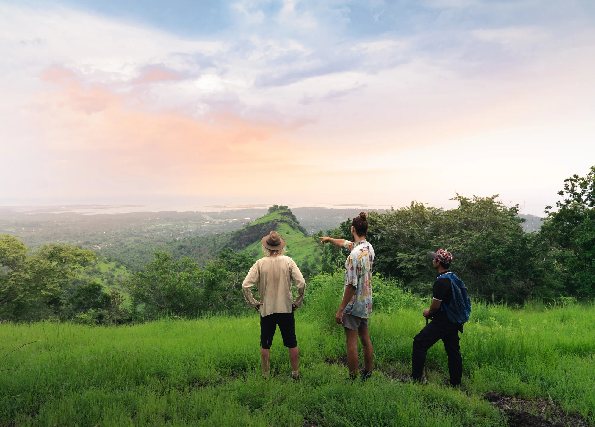 Stunning valley and ocean views from Sumberkima Hill trails
