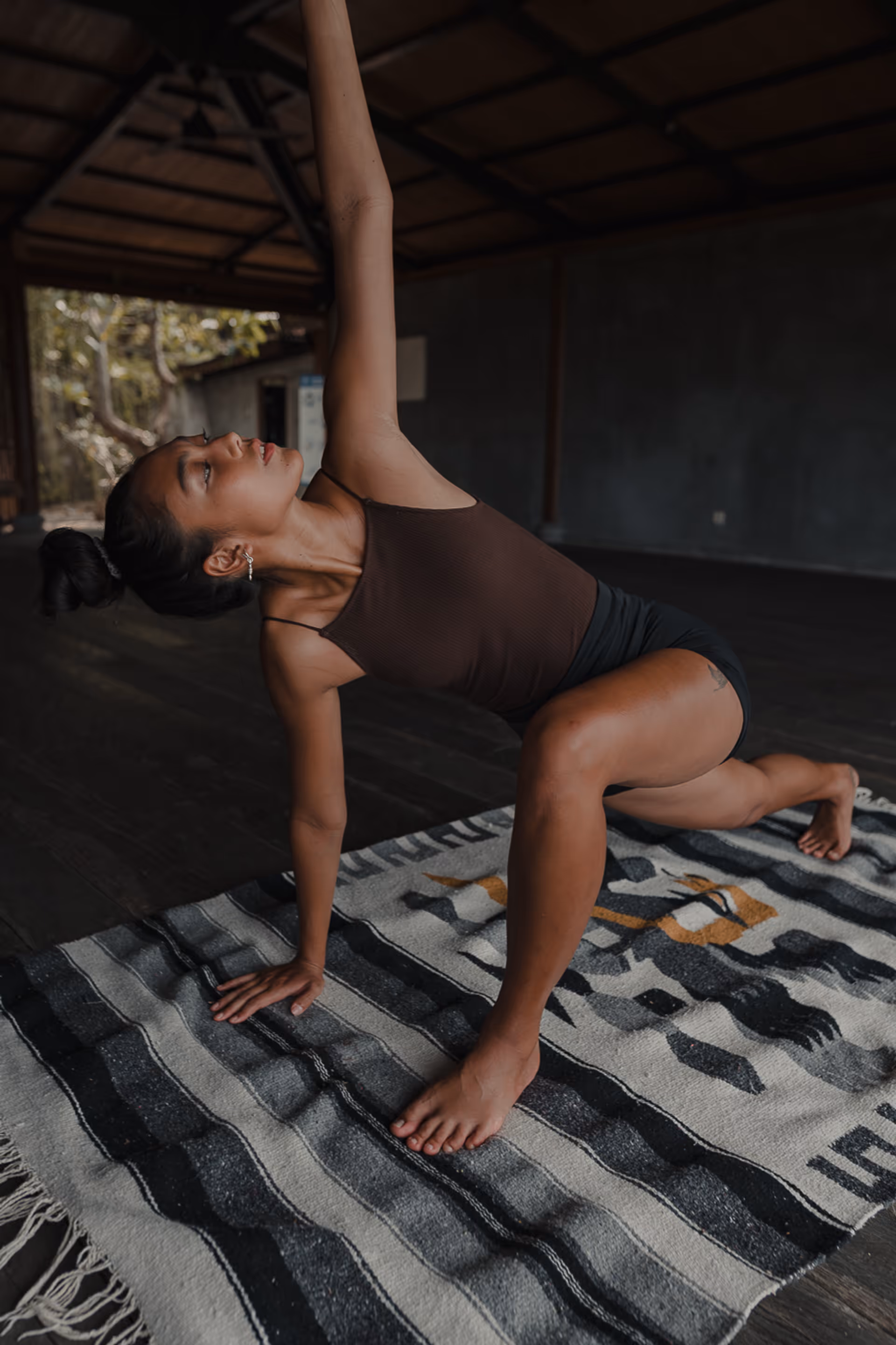 Peaceful meditation session in serene natural setting